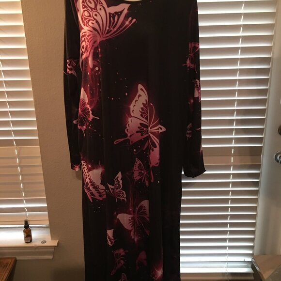 Purple Butterfly Dress = So gorgeous Large NEW J1 - Picture 2 of 3